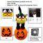 FREE SHIPPING HALLOWEEN BLACK CAT W/PUMPKIN INFLATABLE LIGHTS UP AIRBLOWN TALL