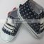 sweet heart print canvas baby sport shoes