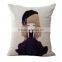 Cute Girl 50pcs MOQ 3D Print Cushion Cover Car Pillow Home Decoration Pillowcase for Office Sofa