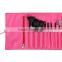 cute 10 piece animal hair make up quality brushes set with pouch kits