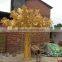 Golden yellow artificial banyan tree artificial wishing tree for sale