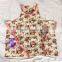home textile custom printed flowers slubbed fabric design kitchen apron