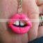Personalized lips pvc 3d keychains, lips shape pvc 3d keychains, cheap custom 3d keychains