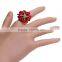 18K GP Fashion Jewelry Smart Diamond Flower Gold Wedding Ring