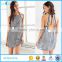 Formal cooperative magic eye striped mini dress for women