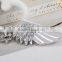 Alloy cz diamond crystal eagleangel wing brooch