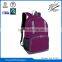 Melange polyester with front zipper pocket school backpack