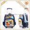 Different Printed Boy School Bag Trolley with 3D Square Printing