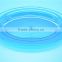 14"x21" PS clear deep plastic oval tray