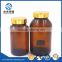 Round 500ml amber screw cap sealing glass pharmaceutical bottle
