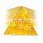 Yellow Orgone Crystal Dye Energy Pyramid : Wholesale Orgonite Pyramid