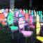 wood acrylic stackable led light event rental party bar chair furniture outdoor dance chair