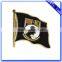 Wholesale custom design brass gold plated flag badge