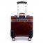 16 inch 4 Wheels Coded Lock Travel Boarding Leather Luggage Bag