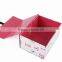 Custom folding cardboard box storage paper box with ribbon