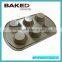 Egg shape baking pan 6 cupcake baking tray pan