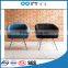 TB wholesale modern wire leg blue round lounge chair