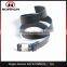 Men Waist Belt With Creative Buckle, Simple Black PU Leather Made in China