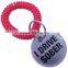Fashion plastic spring wrist coil keychain in hot sales from GuangDong factory