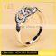 Jingli Jewelry Double Heart Shaped Silver Plated Wedding Ring (YJ-877)