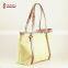 Handbag With PU Leather and Nylon Fabric
