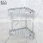 Aluminum double layers corner basket accessories for bathroom