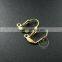 12*6mm gold plated shell simple lever back earrings hoop base settings loop supplies 1705039