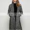 ladies wool long winter coat black gray long wool coat women