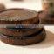 solid burn wood tray,round wood tray, tea-cup cushion