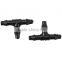 50 Pcs 1/4" Barbed Hydroponic Top Drip Plastic Tee Connectors for Cooling System
