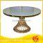 Modern stainless steel with glass furniture indoor table for selling