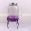 10L hand painted glass beverage dispenser with metal stand