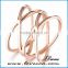 Wholesale new design knot 316l stainless steel rose gold plated finger ring