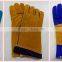 DDSAFETY Wholesale Cheap Red Cow Split Welding Gloves With One Piece Back