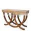 Furniture Console Table Art Deco Style Teak Wood White Wash