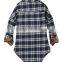 Fleece Jacket Men Women Checkered Plaid Sherpa Lined Flannel Long Shirt sherpa fleece fabric Jacket