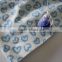 2015 hot 1 cm blue heart pattern white plush cloth warm and soft faux fur fabric