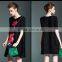 New fashion big yards peony women folding dresses