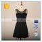 2016 Woman Sexy Club Dress Fashion Lace Patchwork Dress Backless Black Dress