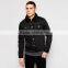 black denim plain fur jacket black collar windbreak overcoat for men