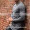 Mens Long Sleeve Curved Hem T Shirt Blank Longline Fitness T-Shirt 94% Cotton 6% Elastane Gym Fitted T Shirt