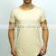 Bulk Wholesale 95% Cotton 5% Elastane Scoop Tee Men's Longline Curved Hem T Shirt OEM Short Sleeve Gym Fitted T-Shirt