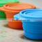 OEM, many colors,Baby Products Collapsible Silicone Bowl with Lid,kids silicone bowl