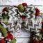 Custom Muticolor Burlap Christmas Wreath