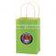 USA Made Solid Tinted Kraft Shopping Bag - Made of Kraft Paper, Dimensions Are 5.25" x 3.25" x 8.5" and Comes With Your Logo.