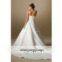 china white embroidered beading wedding dress