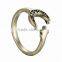 Silver Bronze Plated Moon And Star Knuckle Ring Animal Open Mouth Unisex Rings