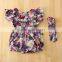 Cute cotton frocks designs new born clothes floral baby harem rompers M6071401