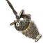 Retro Antique Vintage Cheap Owl Elephant Animal Pendant Necklace Watch