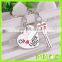 Metal couple key chain English creative gifts